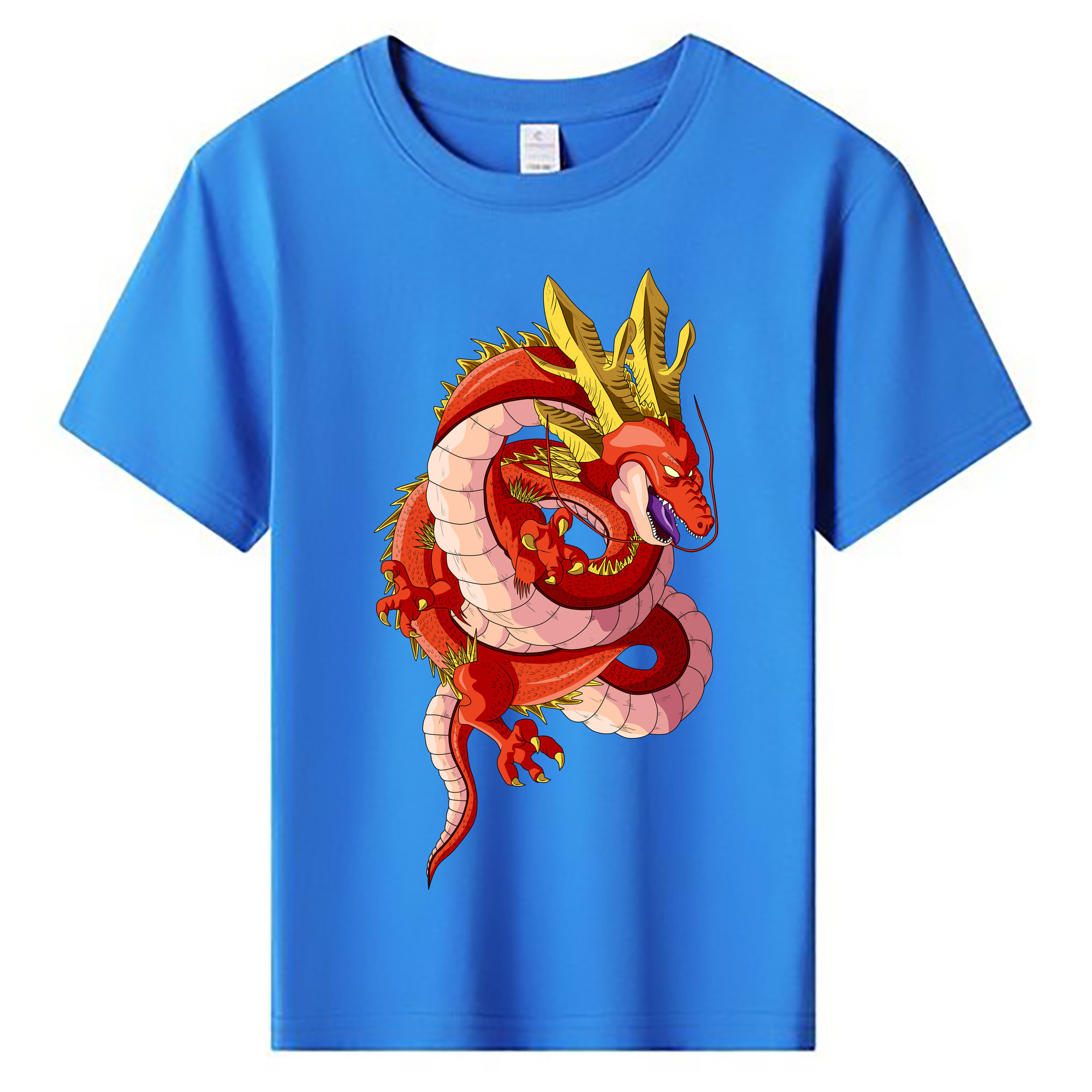 （画像用） ドラゴンボール 神龍 シェンロン DRAGON BALL Shenron 綿100％キッズTシャツ（フロントプリント）